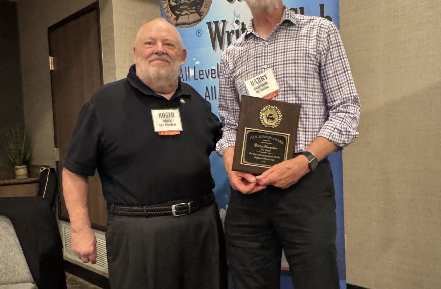 Congratulations to Barry Hampshire, Mt. Diablo’s recipient of the Jack London Award!